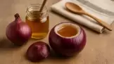 Sirop din ceapă scobită cu miere